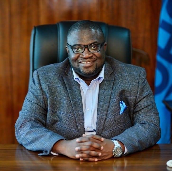 Kwabena Ampofo Appiah seated at his desk